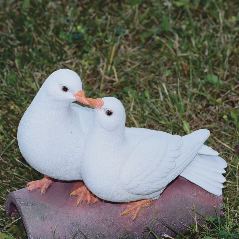 87987 - TWO DOVES ON LOG / 8.5" H