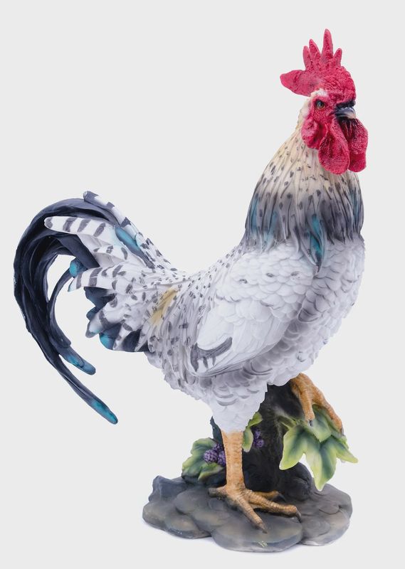89274 - ROOSTER-BLACK/WHITE / 24" H