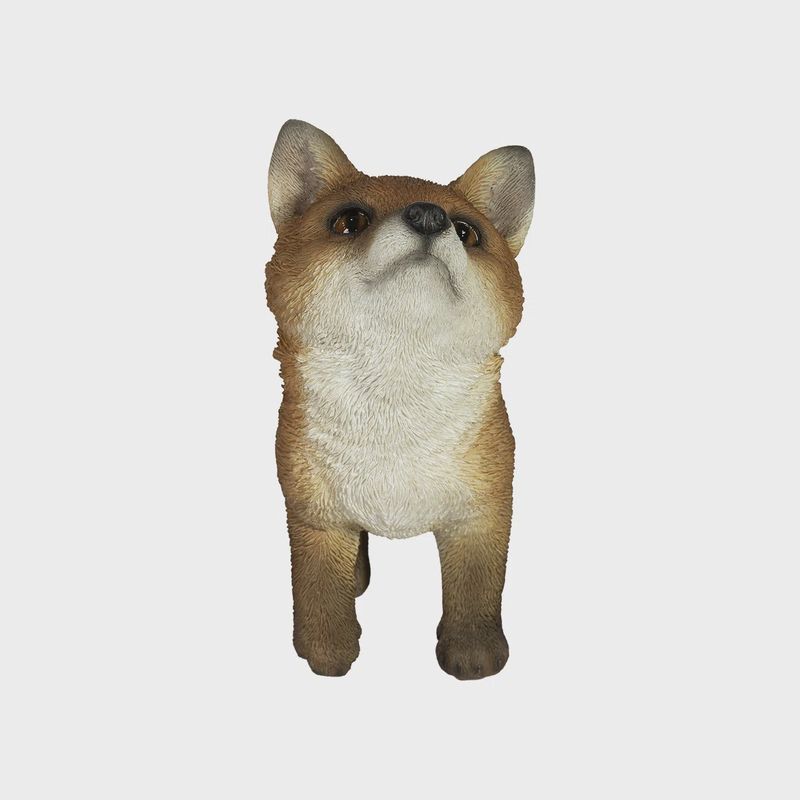 87774 - FOX PUP LOOKING UP / 8.75" H