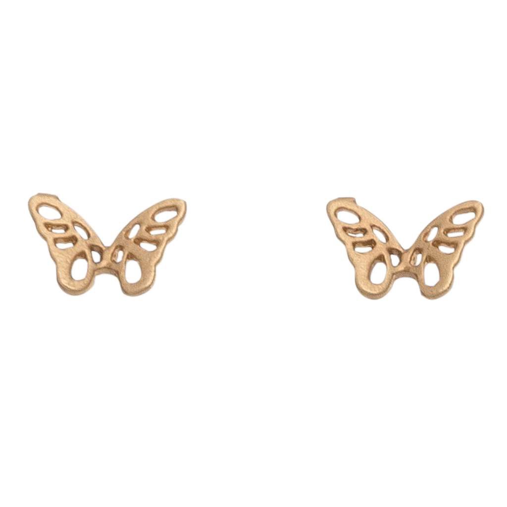 HW42301-76 - EARRING STUD BUD BUTRFLY GOLD