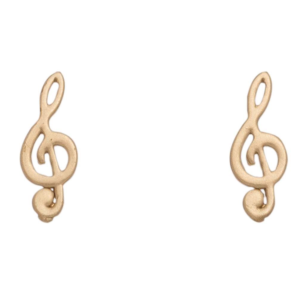 HW42349-76 - EARRING STUD BUD TREBLE GOLD