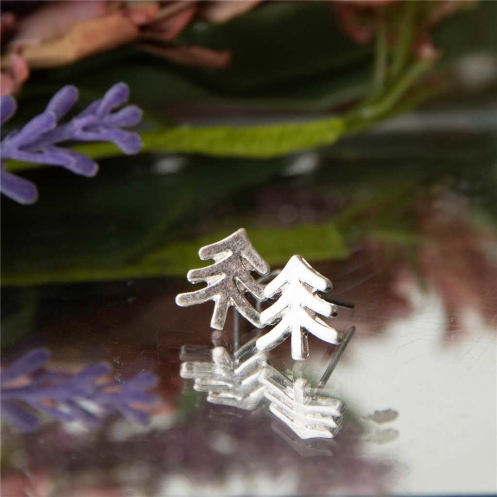 HW42672-76 - EARRING STUD BUD TREE SILVER