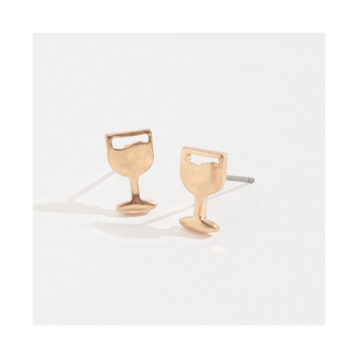 HW42415-76 - EARRING STUD BUD WINE GOLD