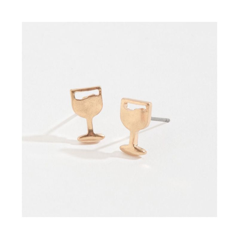 HW42415-76 - EARRING STUD BUD WINE GOLD