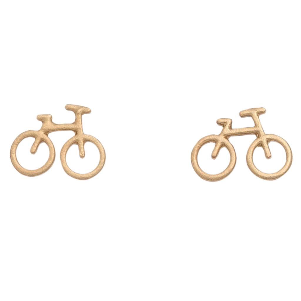 HW42351-76 - EARRING STUD BUD BICYCLE GOLD