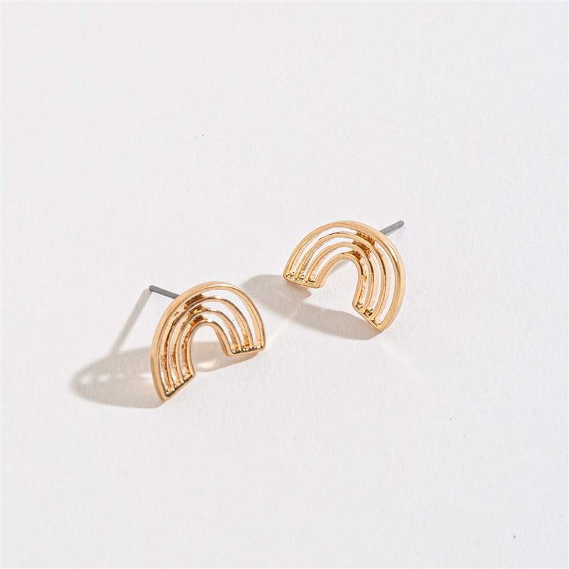 HW42511-76 - EARRING STUD BUD RAINBOW GOLD