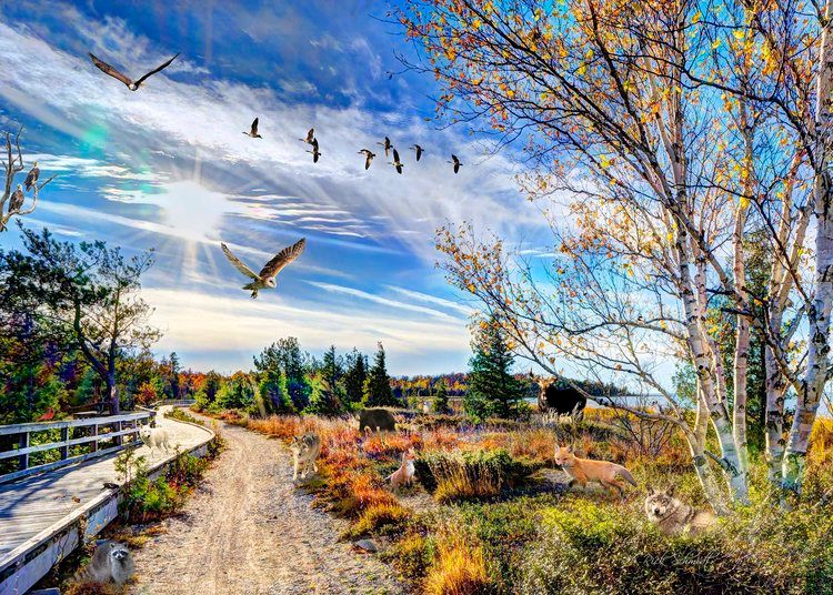 500 PC - 443 - PUZZLE - MAGREGOR  PROVINCIAL PARK / LAKE HURON ONTARIO