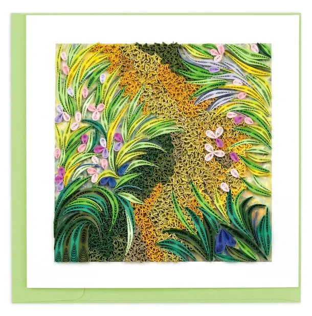 AS0007 - ARTIST SERIES QUILLING CARD - MONET - THE PATH THROUGH THE IRISES / 6 IN. X 6 IN.