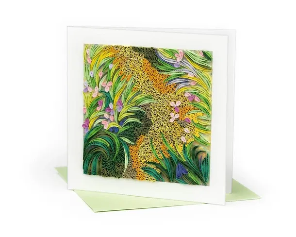 AS0007 - ARTIST SERIES QUILLING CARD - MONET - THE PATH THROUGH THE IRISES / 6 IN. X 6 IN.