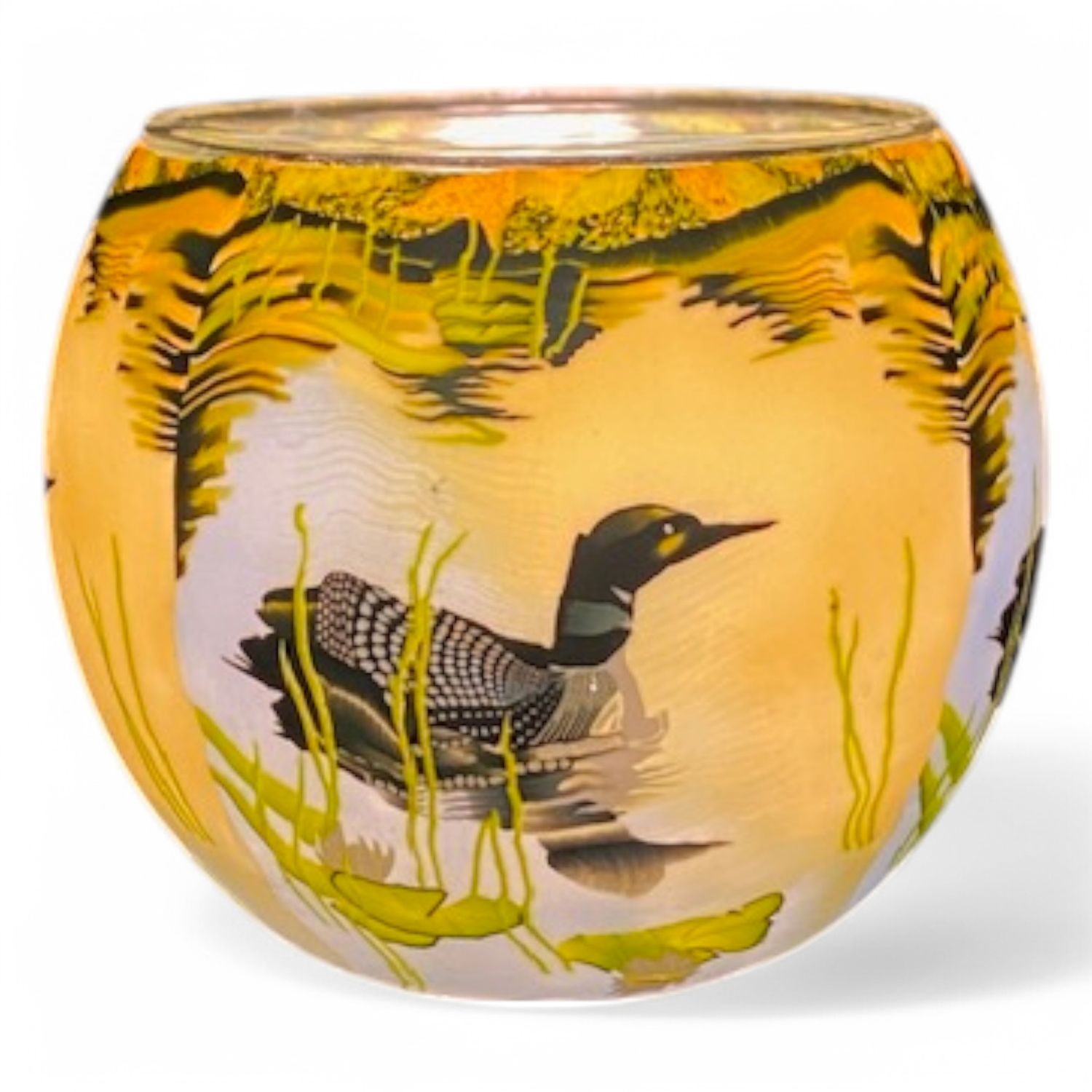 240200 - BENAYA LIGHT GLASS - LOON ON THE LAKE