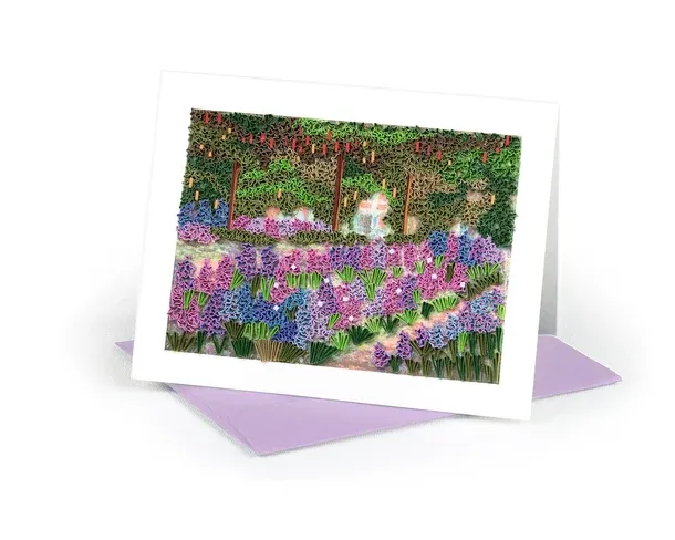 AS0006 - ARTIST SERIES QUILLING CARD - MONET - THE ARTIST'S GARDEN AT GIVERNEY / 7 IN. X 5.5 IN.