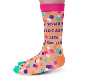 2872 - WOMEN'S SOCKS - SPRINKLE SARCASM