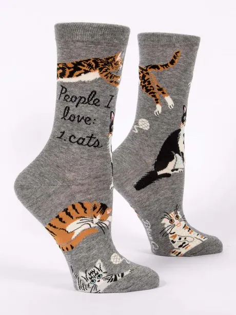 SW512 - WOMEN'S SOCKS - PEOPLE I LOVE: CATS