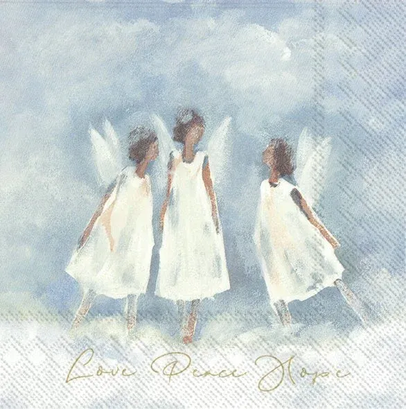 C891400 - COCKTAIL NAPKIN - LOVE PEACE HOPE