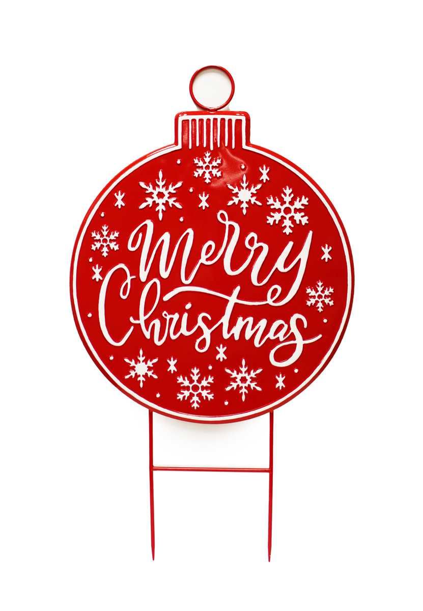 MFE64 - CHRISTMAS DÉCOR - LRG MERRY CHRISTMAS STAKE