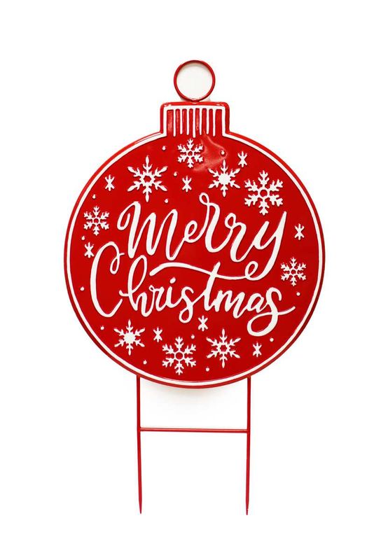 MFE64 - CHRISTMAS DÉCOR - LRG MERRY CHRISTMAS STAKE