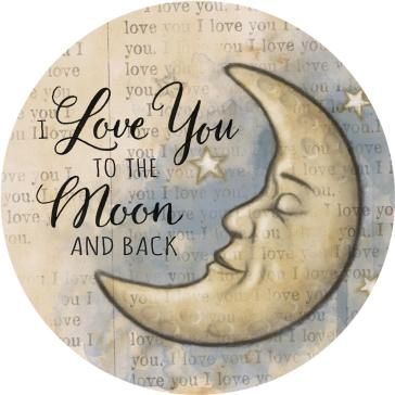 CC73320 - CAR COASTER - LOVE YOU TO THE MOON