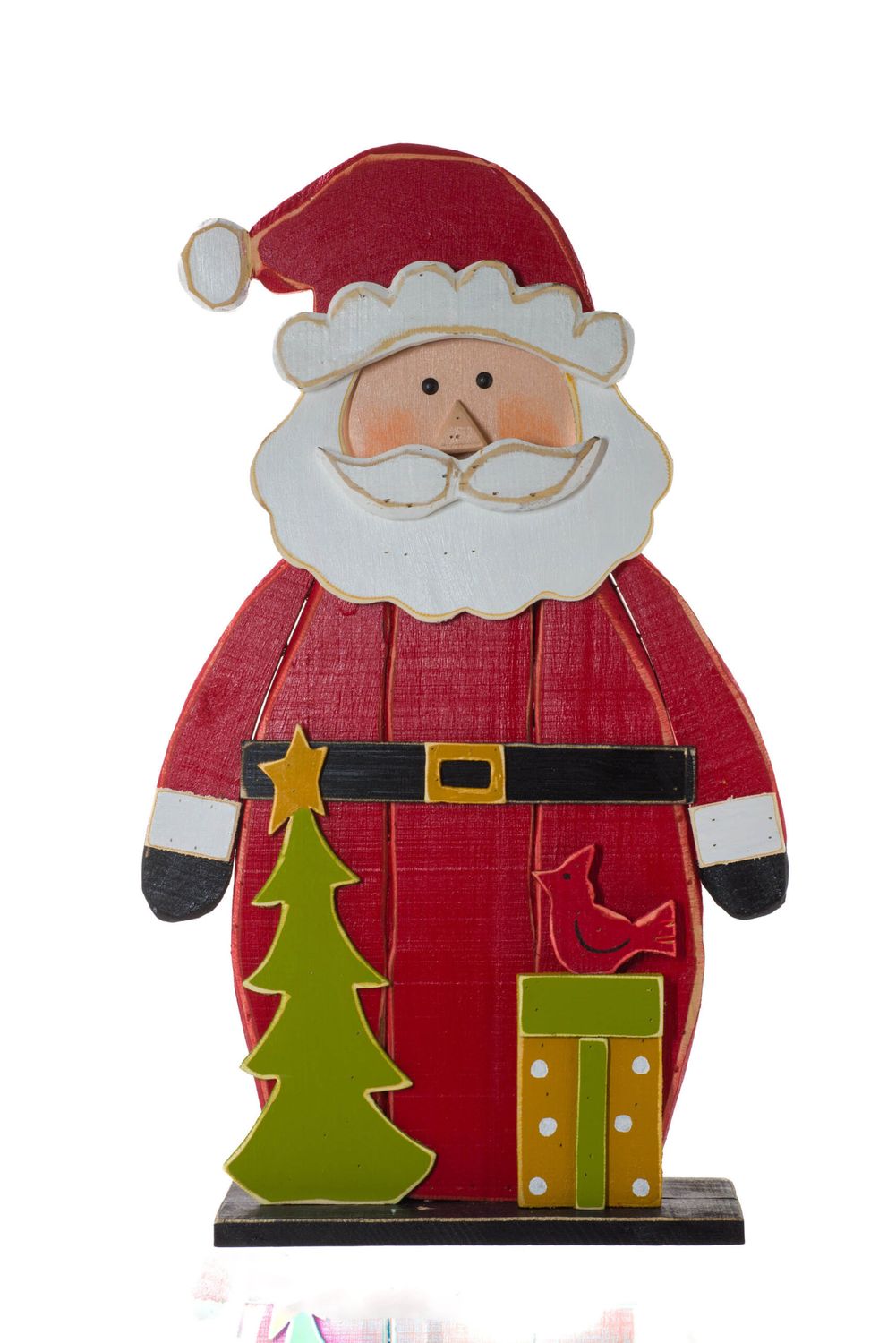 S3010 - WOODED PORCH SITTER - SANTA W/ PRESENTS