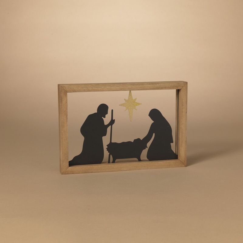 2741650 - 11.75" WOOD &amp; METAL NATIVITY BLOCK