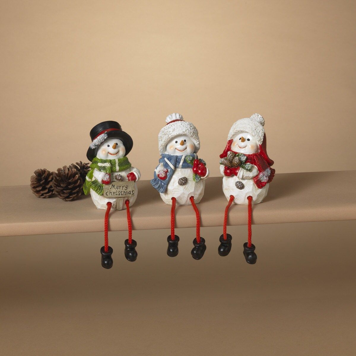 2690900 - 4" SNOWMAN SHELF SITTER 3/ASST