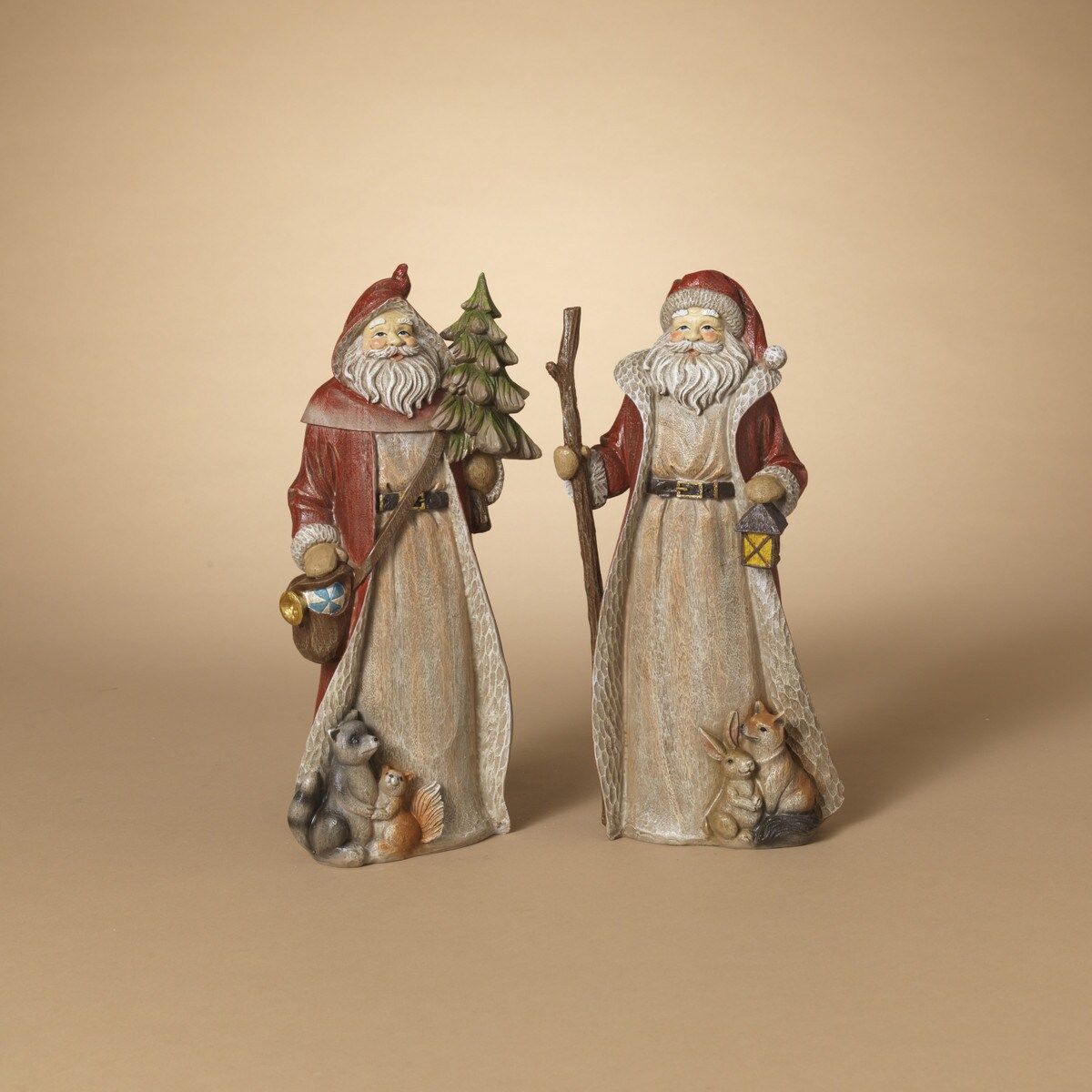 2685420 - 13.1" RESIN HOLIDAY SANTA 2/ASST