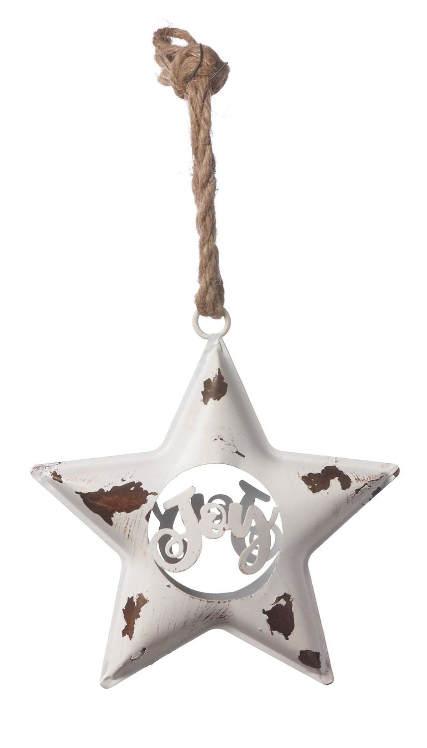 19059401 - HANGING VINTAGE STAR - JOY / WHITE