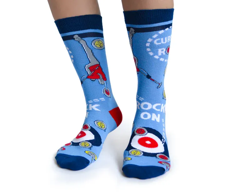 2582 - WOMEN'S SOCKS - CURLING ROCKS