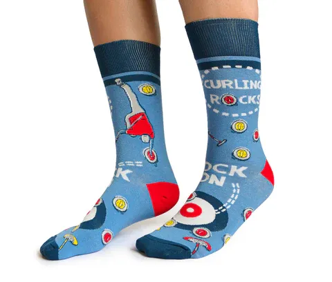 0847 - MEN'S SOCKS - CURLING ROCKS