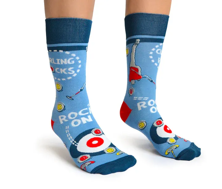 0847 - MEN'S SOCKS - CURLING ROCKS