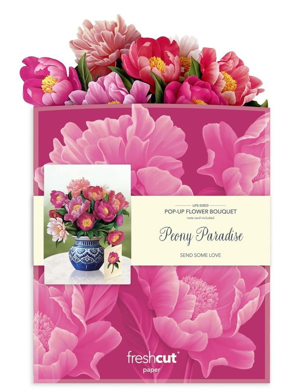327-3733 - POP-UP FLOWER BOUQUET - PEONY PARADISE