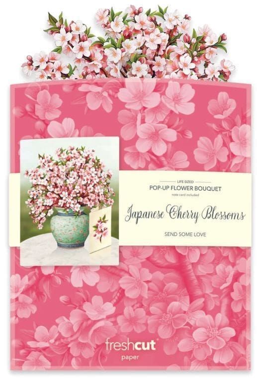 327-3742 - POP-UP FLOWER BOUQUET - JAPANESE CHERRY BLOSSOMS