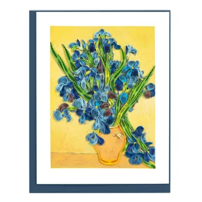 AS0020 - ARTIST SERIES QUILLING CARD - VAN GOGH -IRISES / 5.5 IN. X 7 IN.