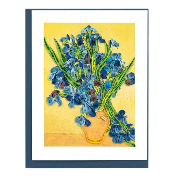 AS0020 - ARTIST SERIES QUILLING CARD - VAN GOGH -IRISES / 5.5 IN. X 7 IN.