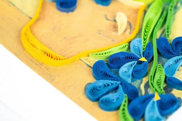 AS0020 - ARTIST SERIES QUILLING CARD - VAN GOGH -IRISES / 5.5 IN. X 7 IN.