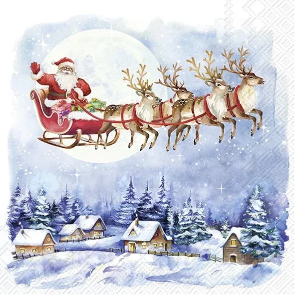 L1087800 - LUNCHEON NAPKIN / SANTA'S WONDERLAND