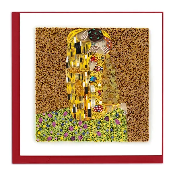 AS0018 - ARTIST SERIES QUILLING CARD - KLIMT - THE KISS / 6 IN. X 6 IN.