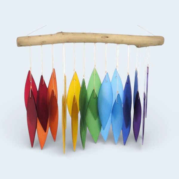 GEBLUEG442 - GLASS CHIME - RAINBOW WATERFALL / GRADIENT