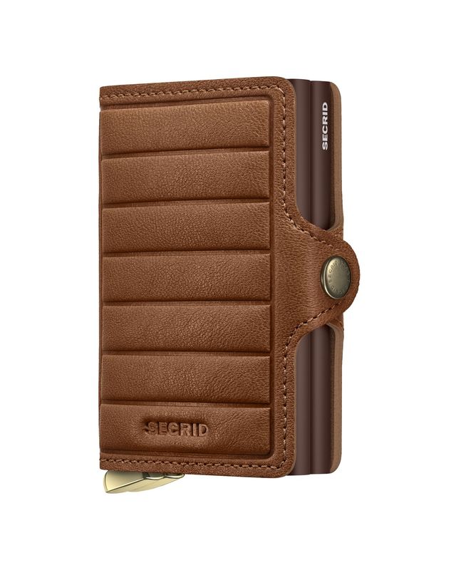 TEl / PREMIUM+ TWINWALLET - EMBOSS LINES COGNAC