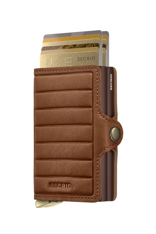 TEl / PREMIUM+ TWINWALLET - EMBOSS LINES COGNAC