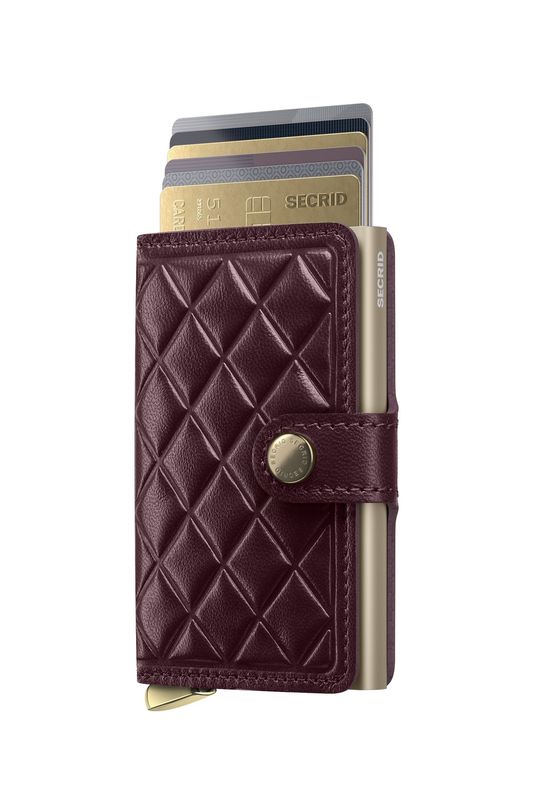 MEd / PREMIUM+ MINIWALLET - EMBOSS DIAMOND BORDEAUX