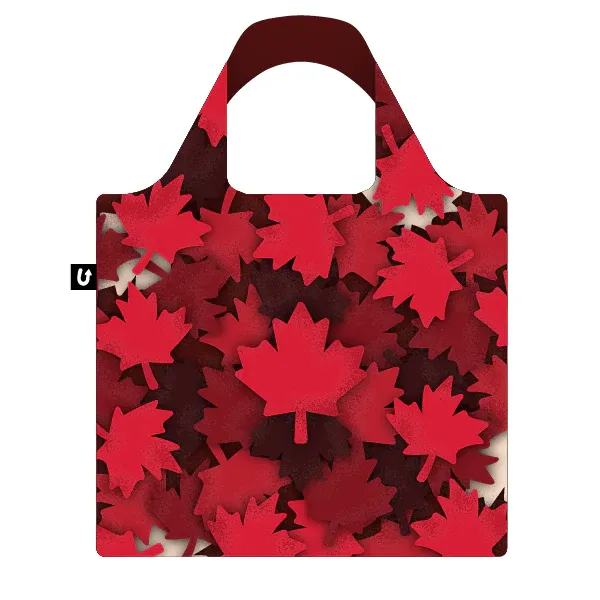 4081 - FOLDABLE TOTE - CANADIAN MAPLE LEAVES