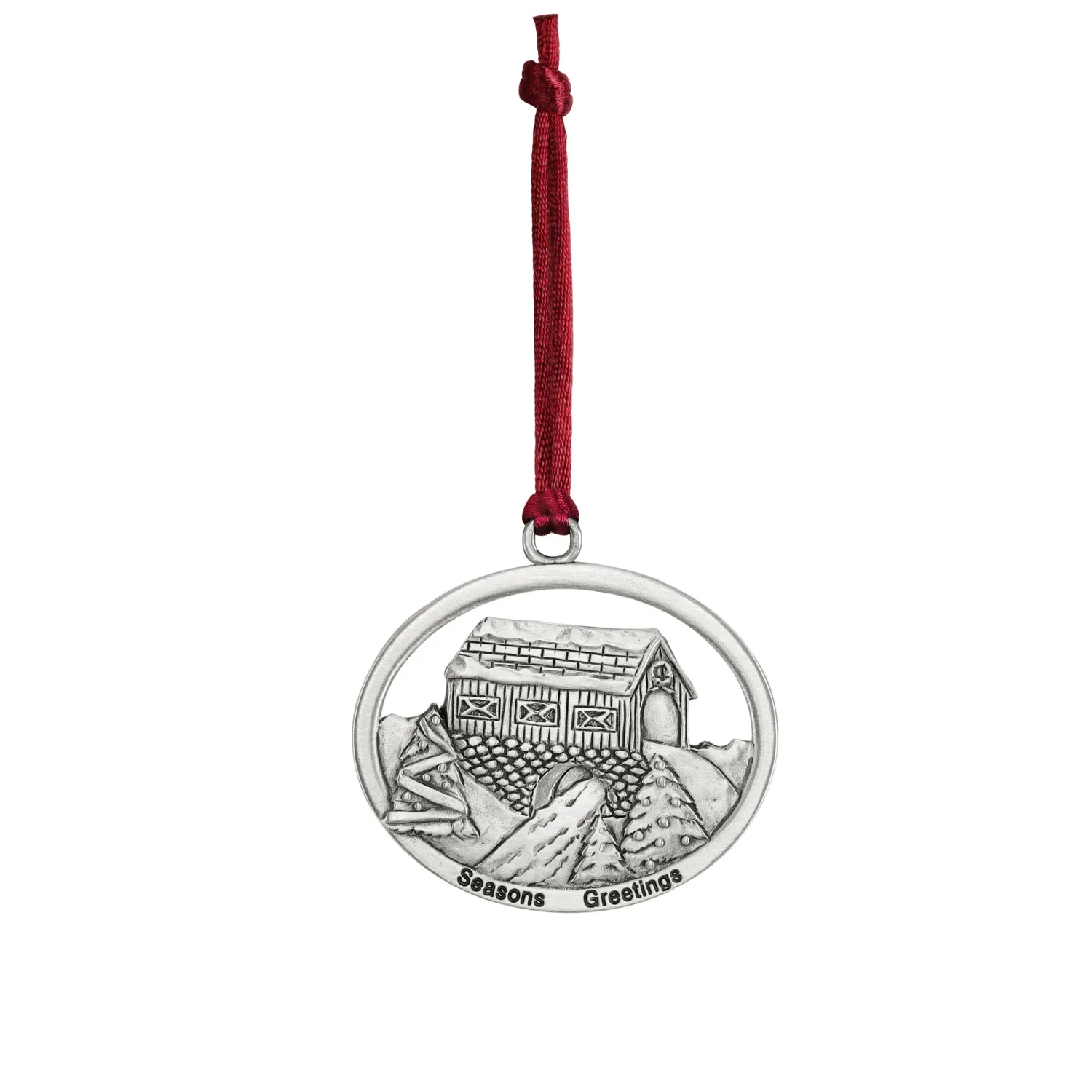 SGSC156S - PEWTER ORNAMENT - COUNTRY BRIDGE