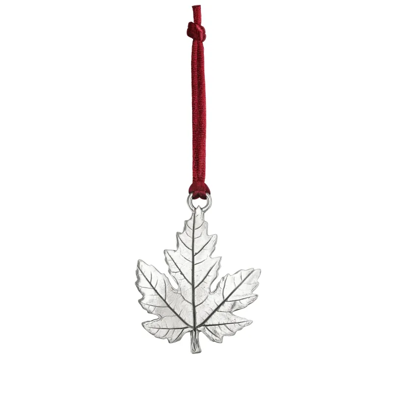SGSC-398S - PEWTER ORNAMENT - MAPLE LEAF
