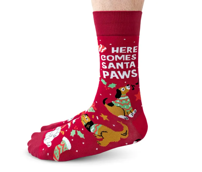 0588 - MEN'S SOCKS - SANTA PAWS