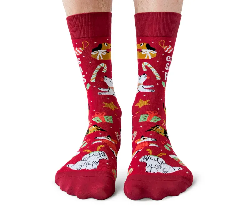 0588 - MEN'S SOCKS - SANTA PAWS