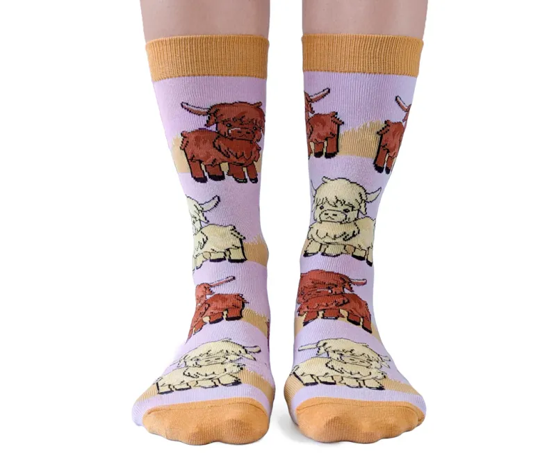 3145 - WOMEN'S SOCKS - HIGHLAND COWS