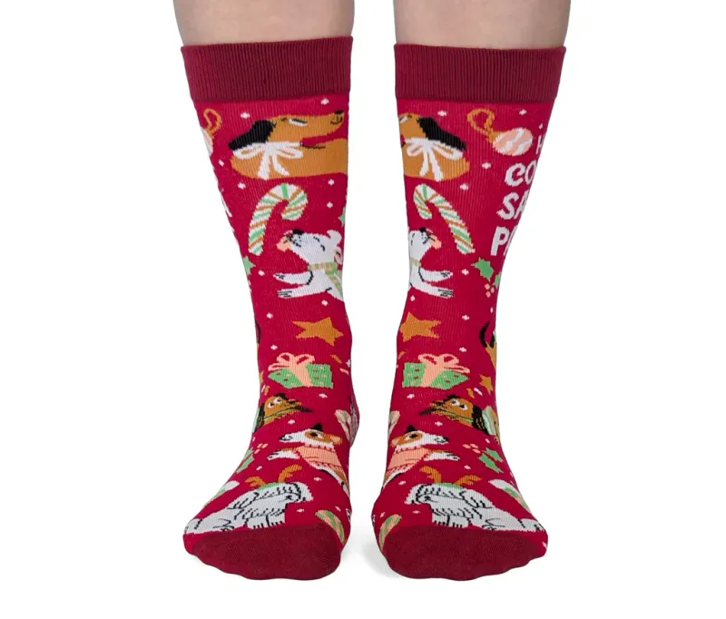 3169 - WOMEN'S SOCKS - SANTA PAWS