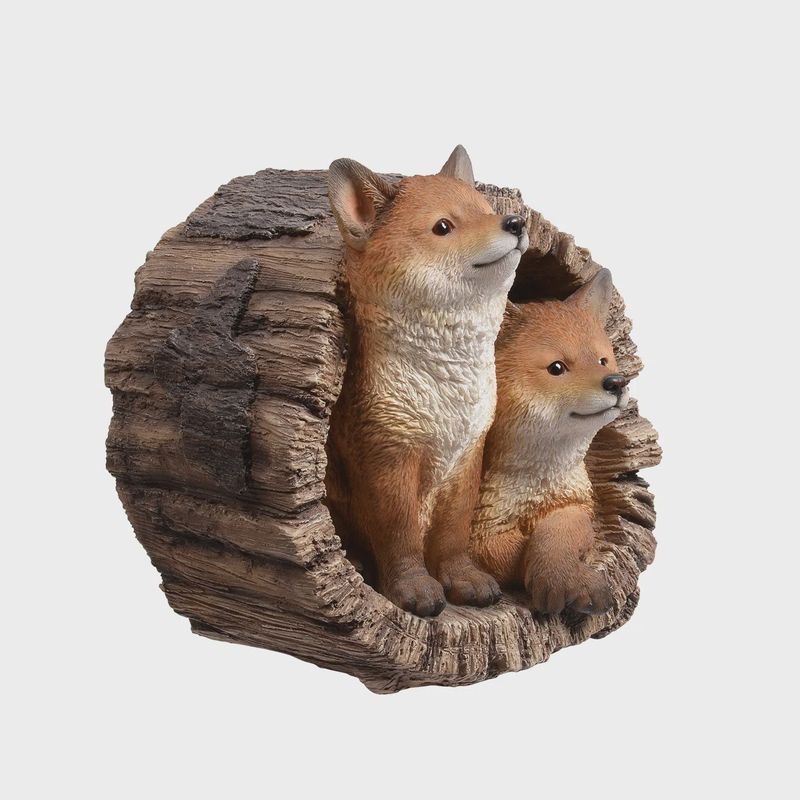 87719-J - PLAYFUL FOXES / 11.42" H