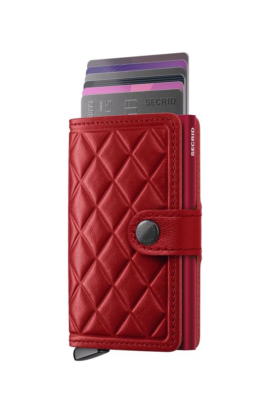 MEd / PREMIUM+ MINIWALLET - EMBOSS DIAMOND RED
