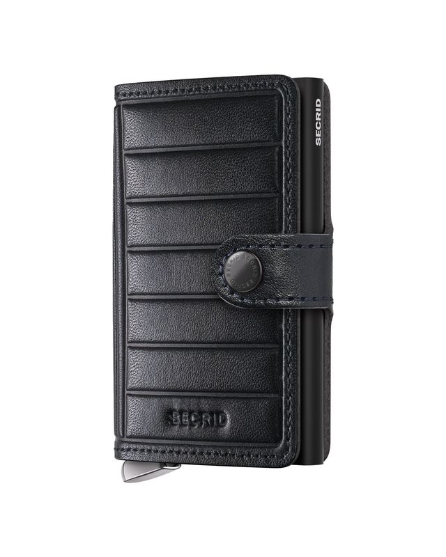 MEl / PREMIUM+ MINIWALLET - EMBOSS LINES BLACK